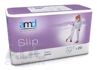 amd Slip Maxi Medium inkontinenčné plienky, obvod bokov 70 - 110 cm, nasiakavosť 3200 ml, 1x20 ks