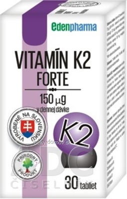 EDENPharma VITAMÍN K2 Forte tbl 1x30 ks