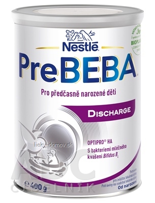 PreBEBA DISCHARGE mliečna výživa dojčiat (od narodenia) (inov.2023) 1x400 g