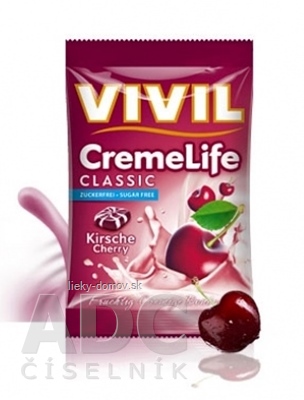 VIVIL BONBONS CREME LIFE CLASSIC drops s višňovo-smotanovou príchuťou, bez cukru 1x110 g