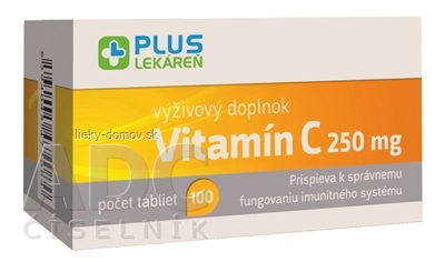 PLUS LEKÁREŇ Vitamín C 250 mg tbl 1x100 ks