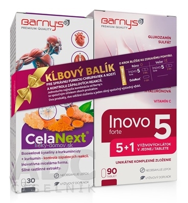 Barnys KĹBOVÝ balík Inovo 5 forte tbl 90 ks + CelaNext cps 30 ks, 1x1 set