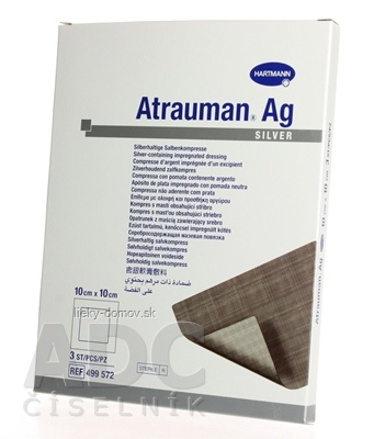 ATRAUMAN AG kompres impregnovaný, obsahuje striebro (10x10 cm) 1x3 ks