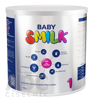 BABYSMILK 1 počiatočná dojčenská mliečna výživa v prášku, s Colostrom (0 - 6 mesiacov) 1x900 g