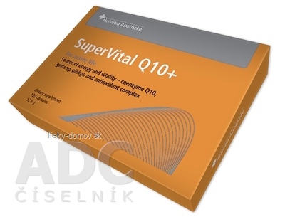 Helvetia Apotheke SuperVital Koenzým Q10+ cps (ženšeň, ginkgo a antioxidant komplex) 1x120 ks
