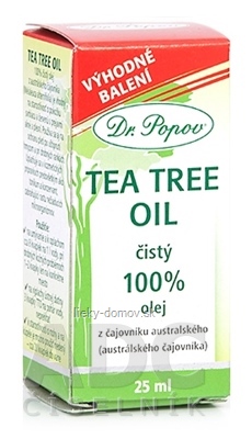DR. POPOV TEA TREE OIL čistý 100% olej z čajovníka austrálskeho 1x25 ml