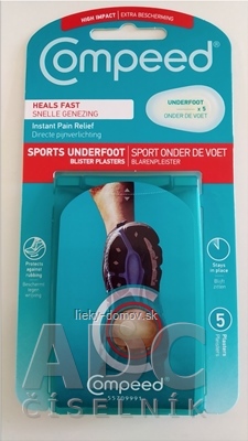 Compeed NÁPLASŤ ŠPORT na pľuzgiere na chodidlách gélová 1x5 ks