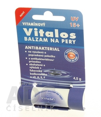 VITALOS Balzam na pery antibakterial SPF 15 vitamínový 1x1 ks
