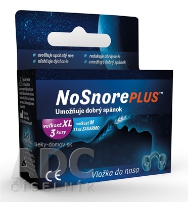 NoSnorePLUS vložka do nosa, 3x veľkosť XL + zadarmo 1x veľkosť M, 1x1 set