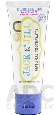 JACK N´JILL Prírodná zubná pasta pre deti príchuť žuvačky BUBBLEGUM 1x50 g