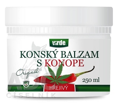 VIRDE KONSKÝ BALZAM S KONOPOU hrejivý 1x250 ml