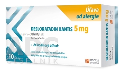 Desloratadin Xantis 5 mg tbl (blis.OPA/Al/PVC/Al) 1x10 ks