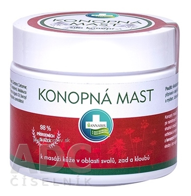 ANNABIS KONOPNÁ MASŤ na masáž v oblasti svalov, chrbta a kĺbov 1x330 ml