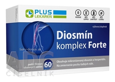 PLUS LEKÁREŇ Diosmín komplex Forte tbl flm 1x60 ks