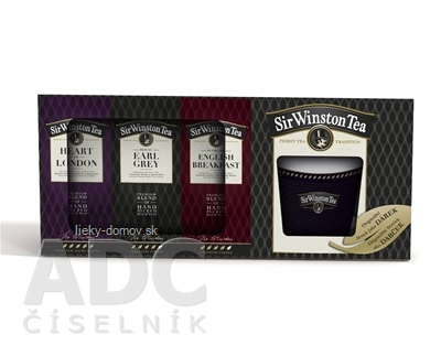 Sir Winston Tea ON-PACK + Hrnček čierne čaje (S.Engl.Breakfast + Heart of London + R.Earl grey) + Darček,1x1set