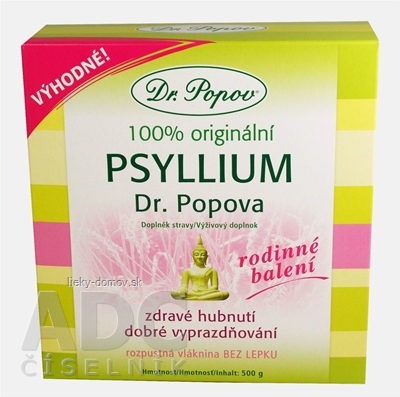 DR. POPOV PSYLLIUM rozpustná vláknina 1x500 g