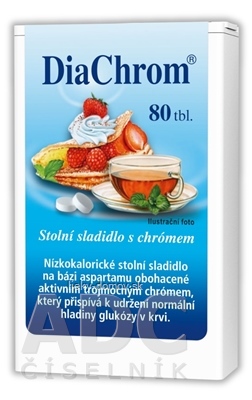 DiaChrom nízkokalorické sladidlo tbl 1x80 ks