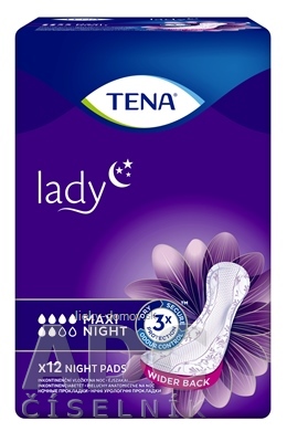 TENA Lady Maxi Night inkontinenčné vložky na noc 1x12 ks