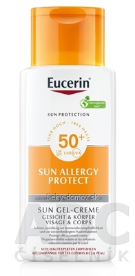 Eucerin SUN ALLERGY PROTECT SPF 50+ Gél-krém ochranný krémový gél na opaľovanie pri alergii na slnko (inov.23) 1x150 ml