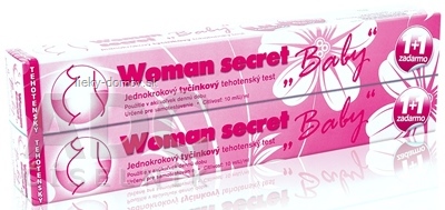 Woman secret BABY tehotenský test tyčinkový (1+1 zadarmo) 1x2 ks