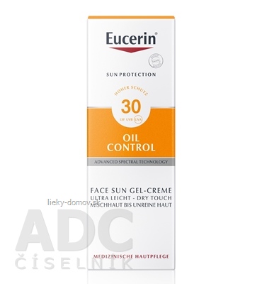 Eucerin SUN OIL CONTROL FACE SPF 30 ochranný krémový gél na opaľovanie na tvár 1x50 ml