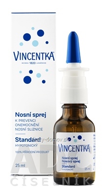 VINCENTKA NOSOVÝ SPREJ STANDARD hypotonický 1x25 ml