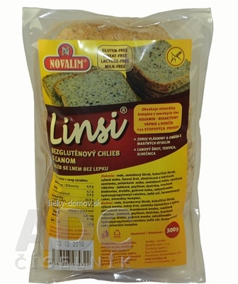 LINSI - bezgluténový chlieb s ľanom 1x300 g