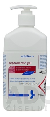 Septoderm gél dezinfekcia rúk, s dávkovačom (inov.2021) 1x500 ml
