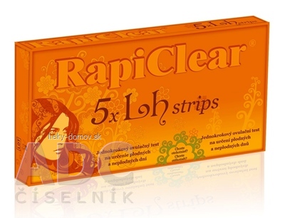 RapiClear 5 x Lh strips jednokrokový ovulačný test 1x5 ks