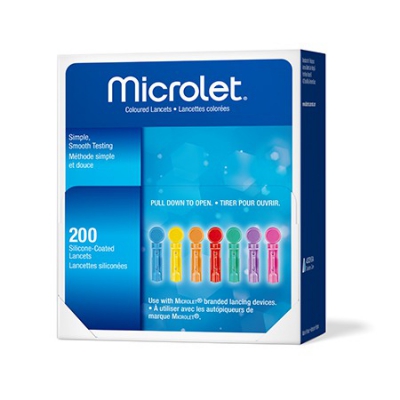 Lancety farebné - Microlet (200 ks)