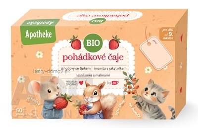 APOTHEKE KOLEKCIA Rozprávkové čaje BIO ovocné a bylinné čaje (3 druhy) v nálevových vreckách 3x20 ks (60 ks)