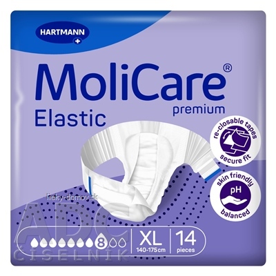 MoliCare Premium Elastic 8 kvapiek XL plienkové nohavičky zalepovacie 1x14 ks