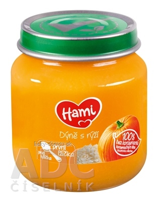 Hami zeleninový príkrm Tekvica s ryžou prvá lyžička (od ukonč. 4. mesiaca) 1x125 g