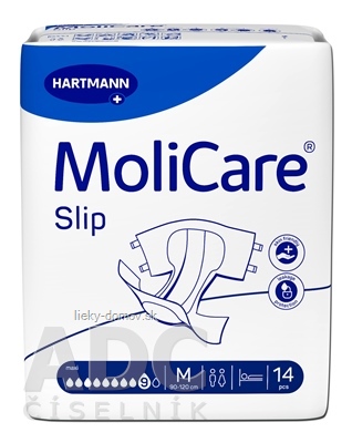 MoliCare Slip Maxi 9 kvapiek M zalepovacie inkontinenčné nohavičky, 90 - 120 cm, 3 464 ml, 1x14 ks