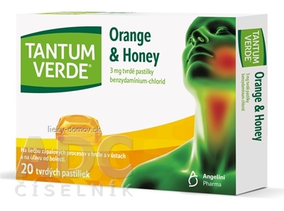 TANTUM VERDE Orange & Honey pas ord 3 mg (blis.PVC/PE/PVDC/Al) 1x20 ks