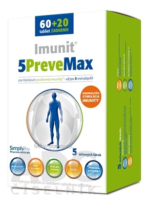 Imunit 5PreveMax tbl (s nukleotidami a betaglukanom) 60+20 zadarmo (80 ks)