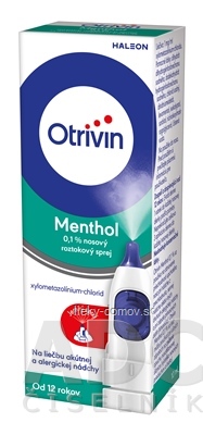 Otrivin Menthol 0,1% aer nao (fľ.HDPE s dávkovačom ovl. palcom) 1x10 ml