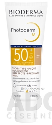 BIODERMA Photoderm M SVETLÝ SPF 50+ gél - krém (Pigmentové škvrny - tehotenská maska) 1x40 ml