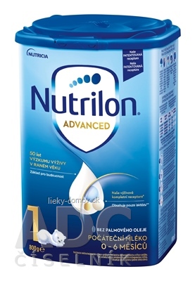 Nutrilon Advanced 1 počiatočná mliečna dojčenská výživa v prášku (0-6 mesiacov) 1x800 g
