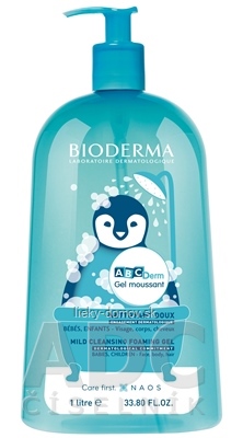 BIODERMA ABCDerm Gel moussant jemný čistiaci gél 1x1 l