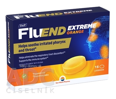 SWP FluEND EXTREME ORANGE pastilky na cmúľanie 1x16 ks