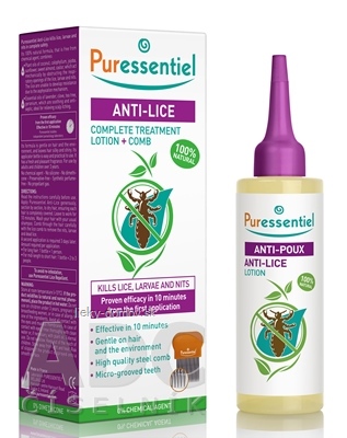 PURESSENTIEL Roztok proti všiam + hrebeň 1x100 ml