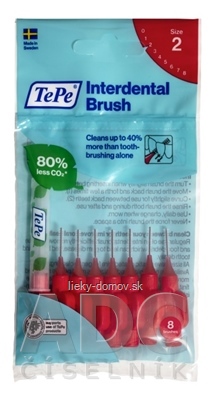 TePe Medzizubná kefka 0,5 mm size 2 (červená) 1x8 ks