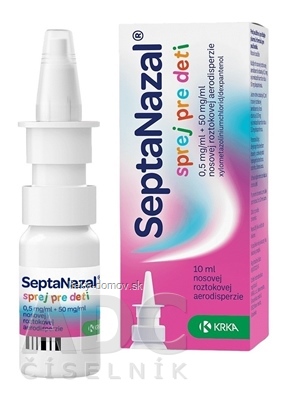 Septanazal sprej pre deti aer nao (fľ.HDPE s rozpr.) 1x10 ml