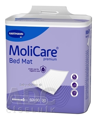 MoliCare Premium Bed Mat 8 kvapiek absorpčná podložka, 60x90 cm, 1x30 ks