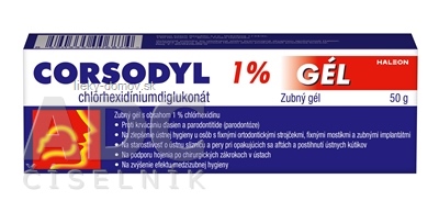 CORSODYL 1% GÉL gel dnt (tuba Al) 1x50 g