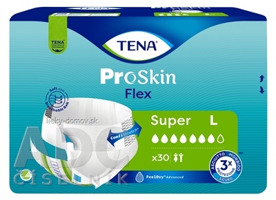 TENA Flex Super L inkontinenčné nohavičky s rýchloupevňovacím pásom (inov.2022) 1x30 ks
