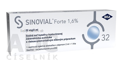 Sinovial forte 1,6% viskoelastický roztok kys. hyalurónovej (32 mg/2 ml) 1x2 ml