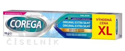 COREGA ORIGINAL EXTRA SILNÝ XL fixačný krém na zubné náhrady, jemne mätová príchuť 1x70 g