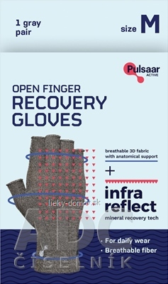 Pulsaar Active Rukavice na zotavenie (Open Finger Recovery Gloves) veľkosť M, 1x1 pár